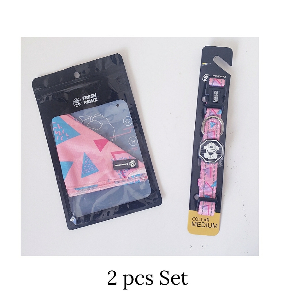 NWT 🐾 FRESHPAWZ MEDIUM DOGGIE COLLAR & MATCHING BANDANA